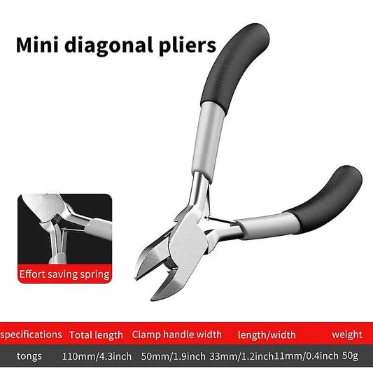 EZ-Lock mini diagonal flush-cutting pliers for snipping old car clips and zip ties