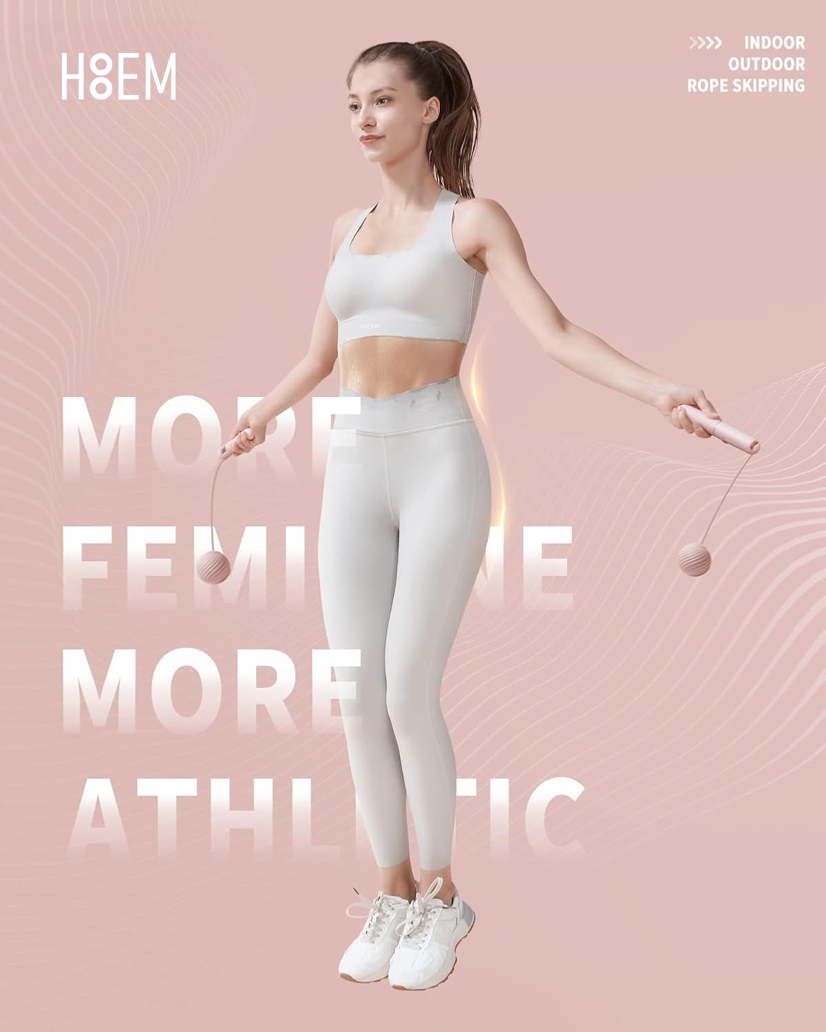 Cordless Weighted Jump Rope with Counter & LCD