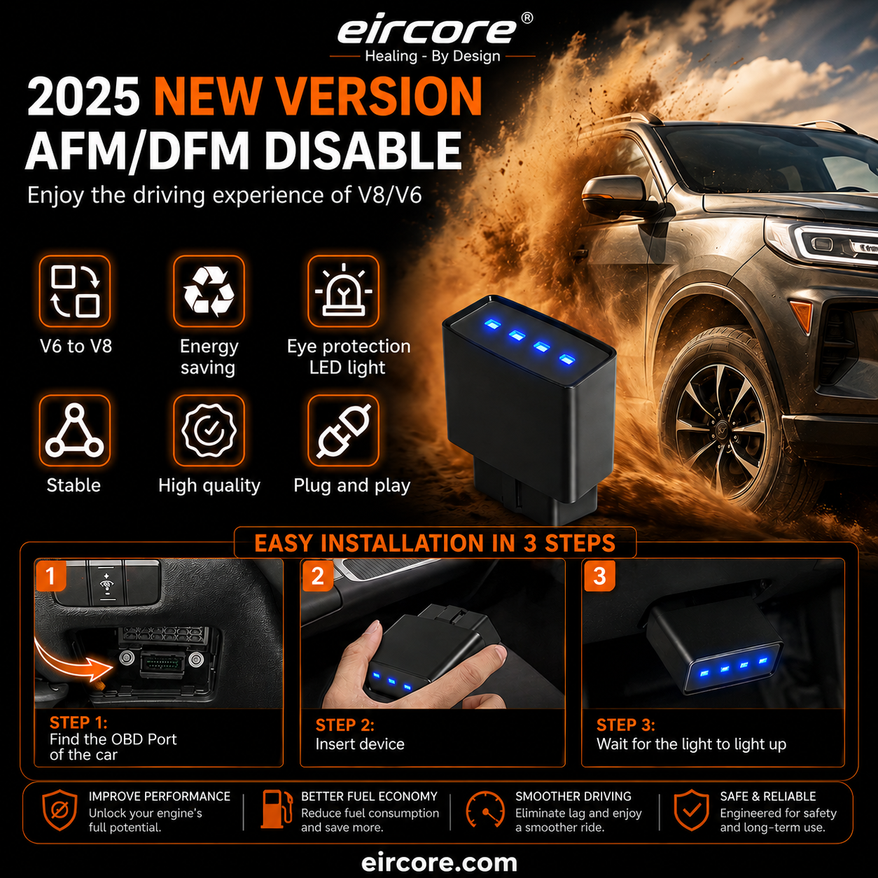 EirCore™ AFM/DFM Disabler – Keep Your V8 Running at Full Power