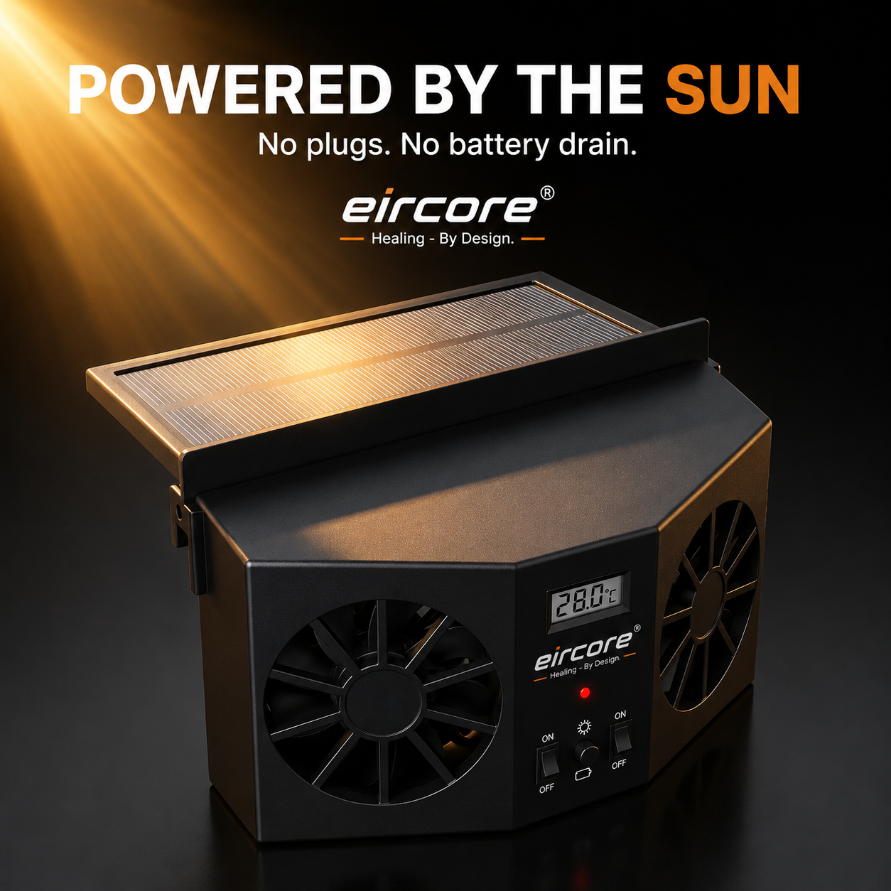 SolarFlow mounted along a car window edge