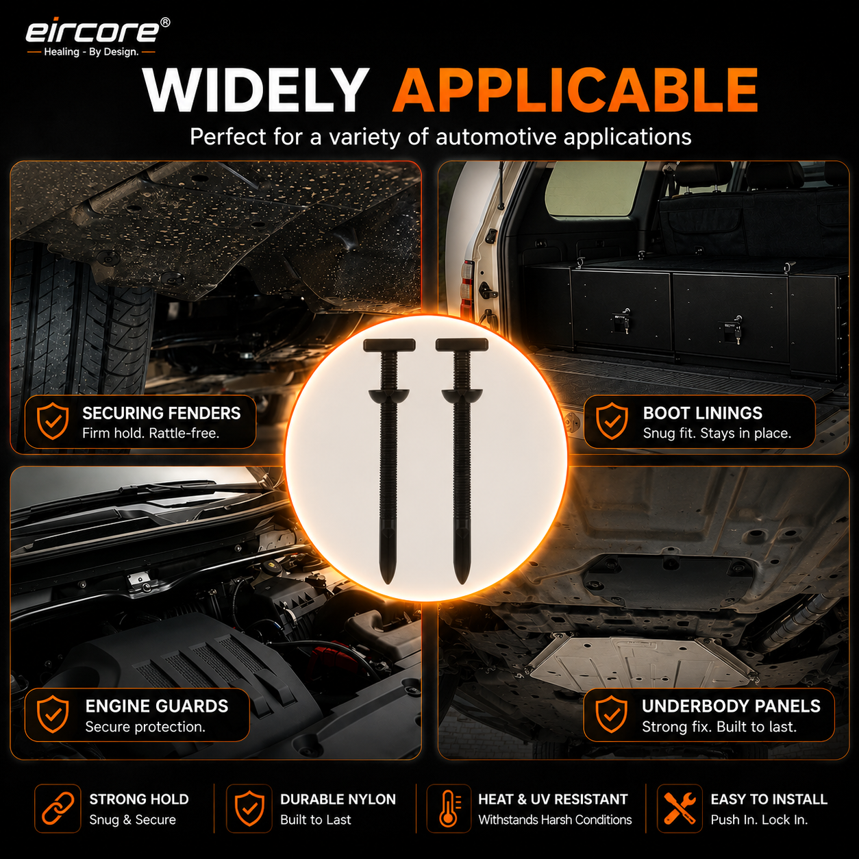 EirCore EZ-Lock™ — No-Screw Auto Fastening Clips