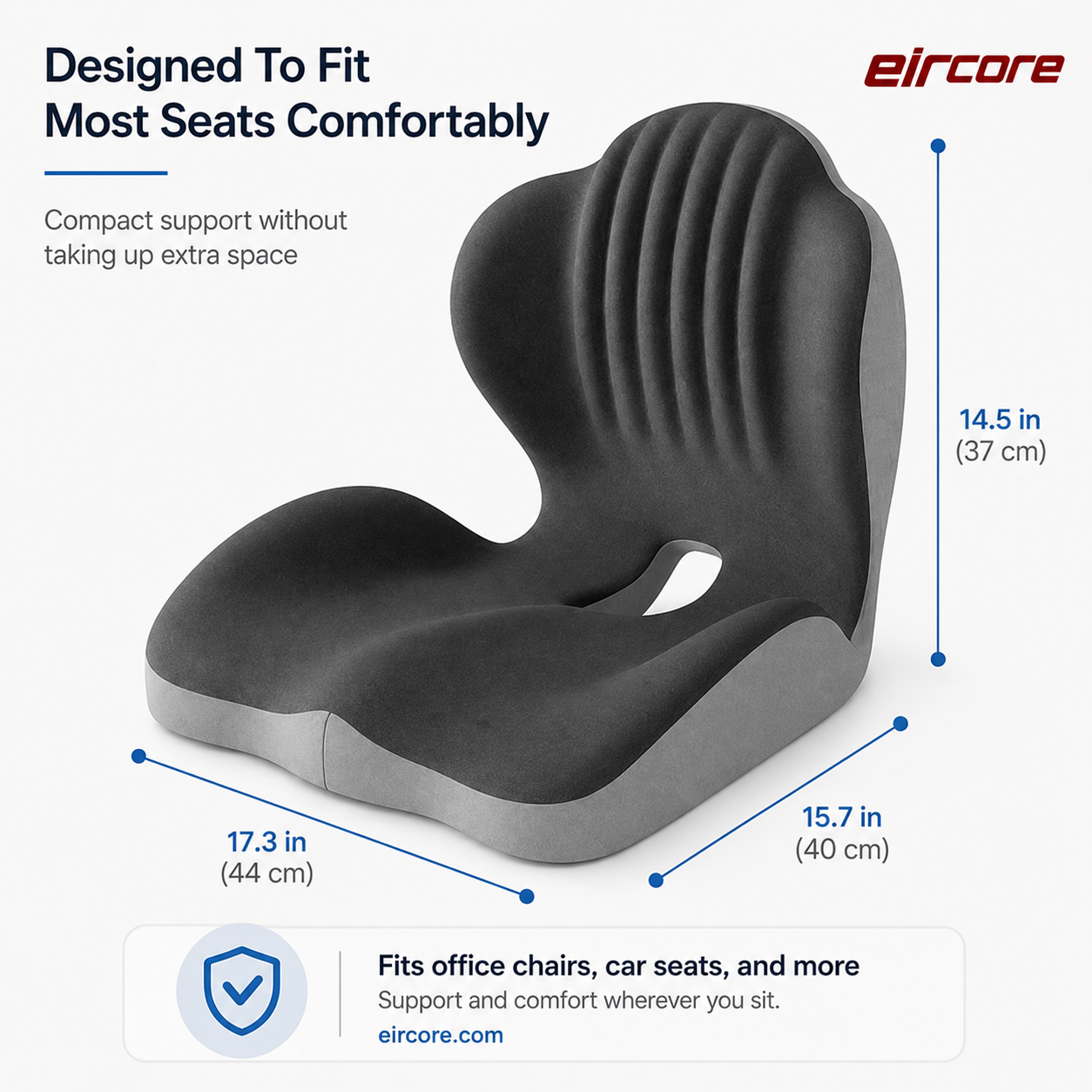 SeatComfort seat cushion in black
