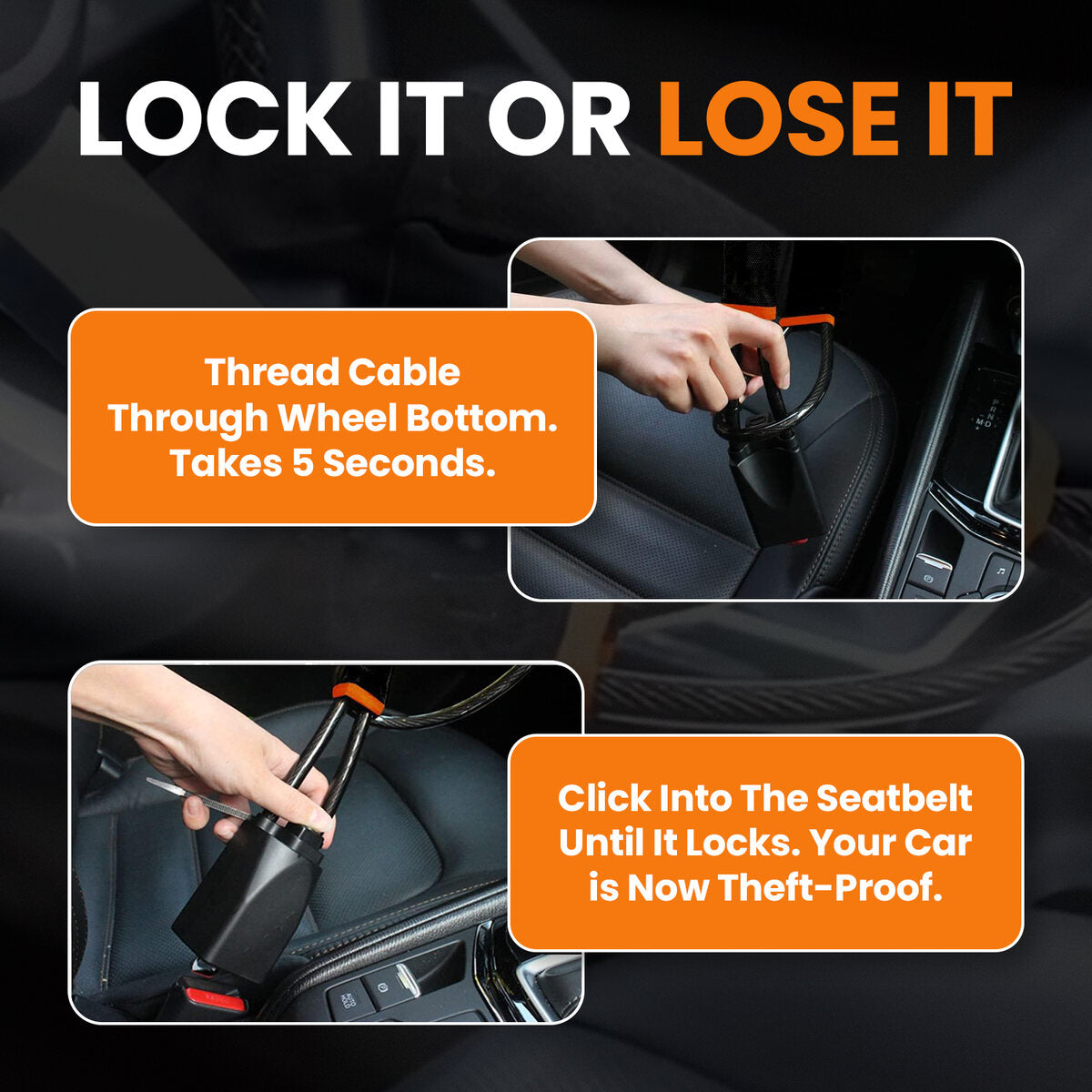 Eircore ArmorLock™ — Steering & Seatbelt Anti-Theft in 5 Seconds