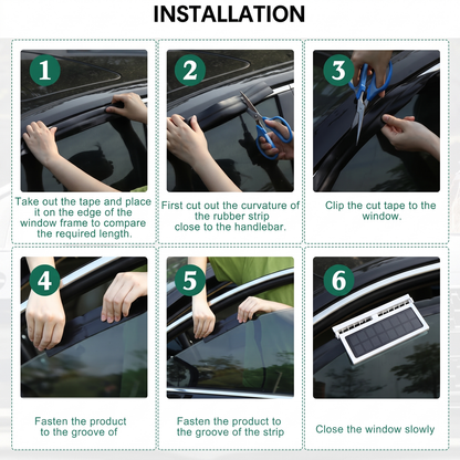 EirCore SolarFlow solar-powered car fan installation