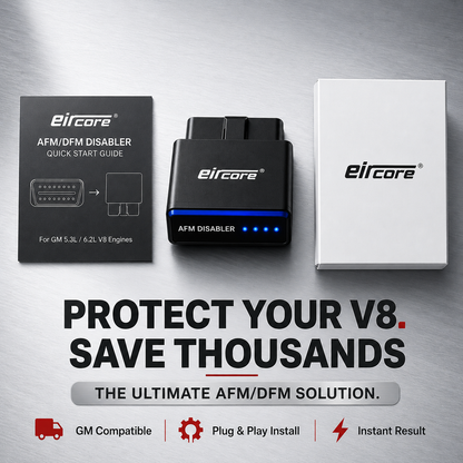Protect your V8, save thousands — EirCore AFM/DFM Disabler with quick start guide and packaging, GM compatible