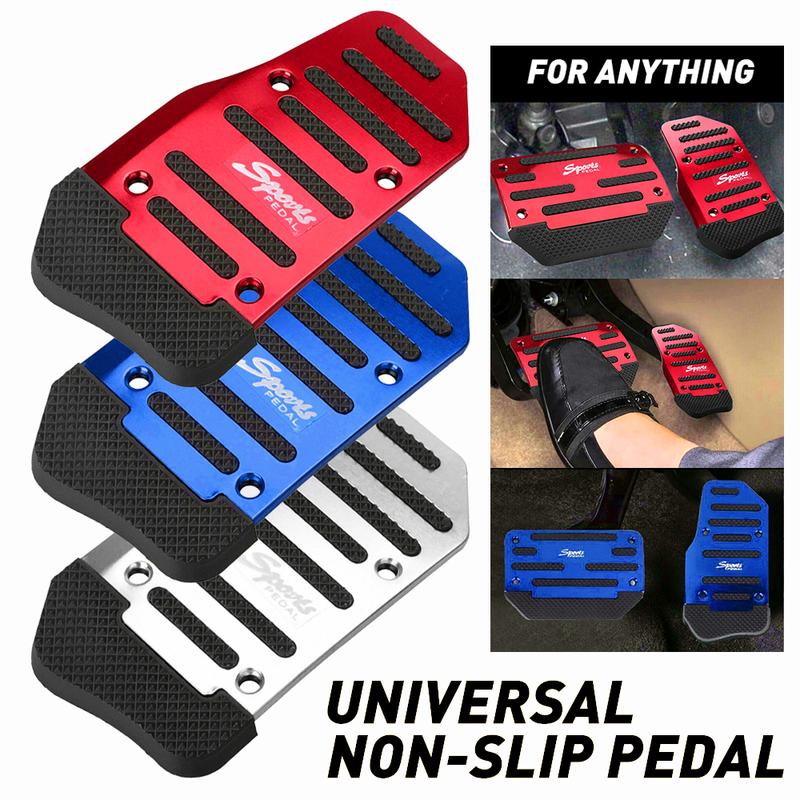 Universal non-slip pedal covers fitted in car