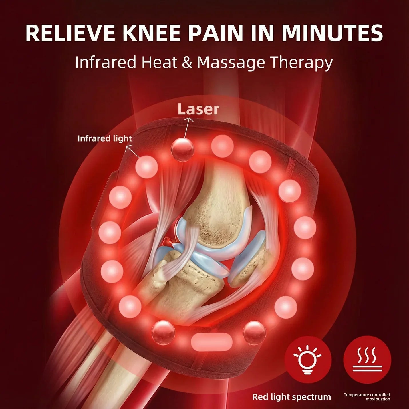 Infrared Knee Massager With Heat And Vibration