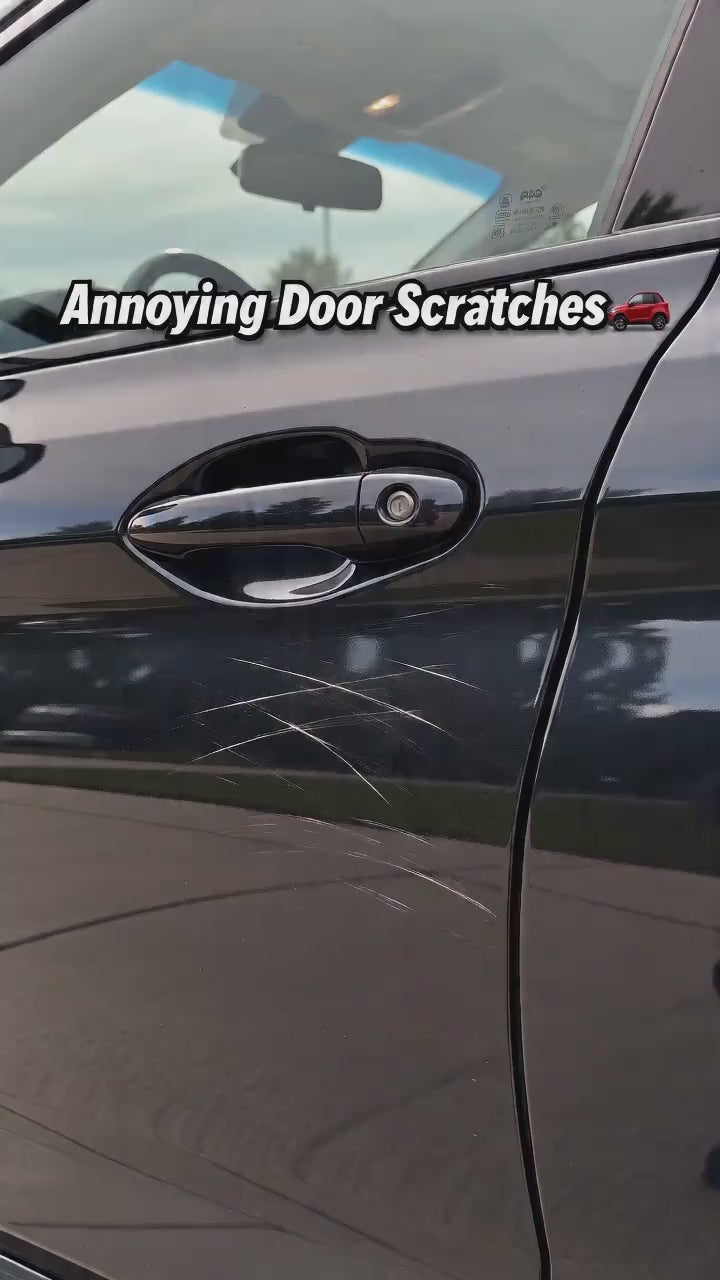 KARVIX car scratch remover demo — applying the paste by hand